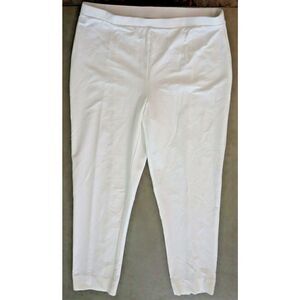 &Basics Women's Sz Medium Ivory Rayon/Nylon Blend Stretch Casual Pants $119